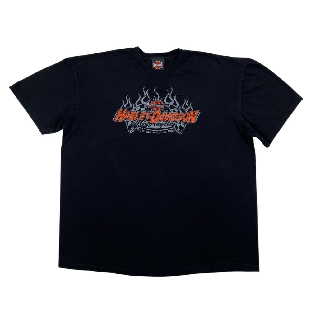 Steel Horse Harley Davidson Motorcycles Midlothian VA Black T Shirt Flames